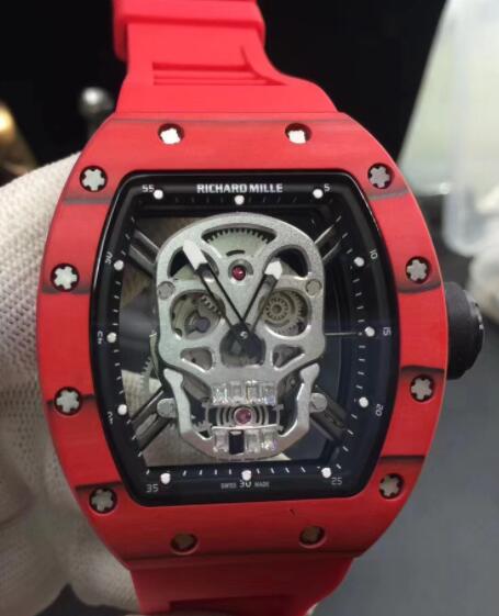 Replica Richard Mille RM052 SKULL Carbon RED Watch